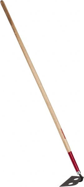 Razor-Back - 6" High x 9" Wide Square Steel Hoe - 66" Long Wood Straight Handle - Benchmark Tooling