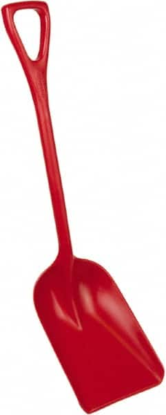 Remco - 14" High x 11" Wide Square Plastic Shovel - 38" Long Plastic D-Grip Handle - Benchmark Tooling