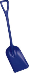 Remco - 14" High x 11" Wide Square Plastic Shovel - 38" Long Plastic D-Grip Handle - Benchmark Tooling