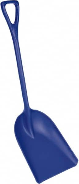 Remco - 17" High x 14" Wide Square Plastic Shovel - 42" Long Plastic D-Grip Handle - Benchmark Tooling