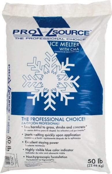 PRO-SOURCE - 50 Lb Bag Calcium Chloride, Potassium Chloride, Sodium Chloride Pellets - Effective to 0°F - Benchmark Tooling