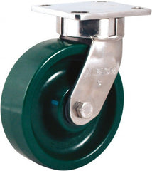 Albion - 8" Diam x 2" Wide x 10-1/8" OAH Top Plate Mount Swivel Caster - Benchmark Tooling