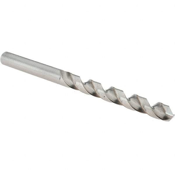 Guhring - Letter F 118° Cobalt Jobber Drill - Bright Finish, Right Hand Cut, Spiral Flute, Straight Shank, 101mm OAL, Four Facet, Split Point - Benchmark Tooling