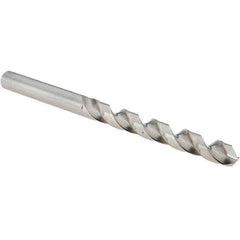 Guhring - Letter F 118° Cobalt Jobber Drill - Bright Finish, Right Hand Cut, Spiral Flute, Straight Shank, 101mm OAL, Four Facet, Split Point - Benchmark Tooling