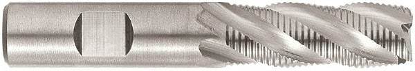 Niagara Cutter - 1/2" Diam, Fine Pitch, 1/2" LOC, 4 Flute Cobalt Corner Chamfer Roughing End Mill - TiAlN Finish, 2-9/16" OAL, 1/2" Shank Diam, Single End, Centercutting, 35° Helix - Benchmark Tooling
