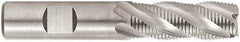 Niagara Cutter - 1/2" Diam, Fine Pitch, 1/2" LOC, 4 Flute Cobalt Corner Chamfer Roughing End Mill - TiAlN Finish, 2-9/16" OAL, 1/2" Shank Diam, Single End, Centercutting, 35° Helix - Benchmark Tooling