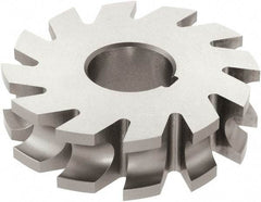 Keo - 1/16" Radius, 1/8" Circle Diam, 2-1/4" Cutter Diam, 1/4" Cutting Width, Arbor Connection, Concave Radius Cutter - High Speed Steel, TiN Finish, Form Relieved, 16 Teeth - Benchmark Tooling