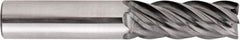 Niagara Cutter - 10mm, 20mm LOC, 10mm Shank Diam, 73mm OAL, 5 Flute, Solid Carbide Square End Mill - Single End, AlTiN Finish, Spiral Flute, Variable° Helix, Centercutting, Right Hand Cut, Right Hand Flute, Series STS540M - Benchmark Tooling