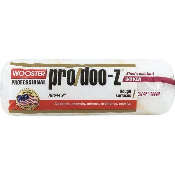 Wooster Brush - 3/4" Nap, 9" Wide Paint General Purpose Roller Cover - Smooth Texture, Fabric - Benchmark Tooling