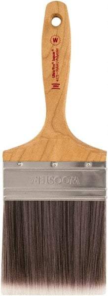 Wooster Brush - 4" Synthetic Wall Brush - 3-15/16" Bristle Length, Maple Handle - Benchmark Tooling