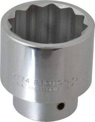 Proto - 2-5/16", 1" Drive, Standard Hand Socket - 12 Points, 3-17/64" OAL, Alloy Steel, Satin Finish - Benchmark Tooling