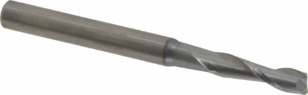 OSG - 5/32", 9/16" LOC, 3/16" Shank Diam, 2" OAL, 2 Flute, Solid Carbide Square End Mill - Single End, TiCN Finish, Spiral Flute, 30° Helix, Centercutting, Right Hand Cut, Right Hand Flute, Series 402 - Benchmark Tooling