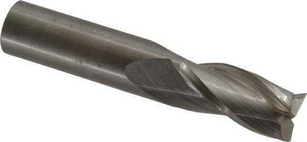 OSG - 3/4", 1-1/2" LOC, 3/4" Shank Diam, 4" OAL, 3 Flute, Solid Carbide Square End Mill - Single End, Uncoated, Spiral Flute, 30° Helix, Centercutting, Right Hand Cut, Right Hand Flute, Series 403 - Benchmark Tooling