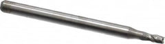 OSG - 2mm, 4mm LOC, 3mm Shank Diam, 39mm OAL, 4 Flute, Solid Carbide Square End Mill - Single End, Uncoated, Spiral Flute, 30° Helix, Centercutting, Right Hand Cut, Right Hand Flute, Series 414 - Benchmark Tooling