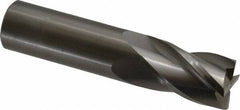 OSG - 22mm, 38mm LOC, 22mm Shank Diam, 102mm OAL, 4 Flute, Solid Carbide Square End Mill - Single End, Uncoated, Spiral Flute, 30° Helix, Centercutting, Right Hand Cut, Right Hand Flute, Series 404 - Benchmark Tooling