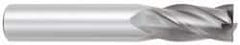 OSG - 7/8", 1-1/2" LOC, 7/8" Shank Diam, 4" OAL, 4 Flute, Solid Carbide Square End Mill - Single End, TiCN Finish, Spiral Flute, 30° Helix, Centercutting, Right Hand Cut, Right Hand Flute, Series 404 - Benchmark Tooling