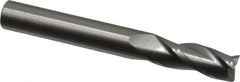 OSG - 11/64", 5/8" LOC, 3/16" Shank Diam, 2" OAL, 3 Flute, Solid Carbide Square End Mill - Single End, Uncoated, Spiral Flute, 30° Helix, Centercutting, Right Hand Cut, Right Hand Flute, Series 403 - Benchmark Tooling