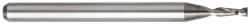 OSG - 1.52mm, 0.188" LOC, 1/8" Shank Diam, 1-1/2" OAL, 2 Flute, Solid Carbide Square End Mill - Single End, Uncoated, Spiral Flute, 30° Helix, Centercutting, Right Hand Cut, Right Hand Flute, Series 492 - Benchmark Tooling