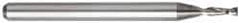 OSG - 1.52mm, 0.188" LOC, 1/8" Shank Diam, 1-1/2" OAL, 2 Flute, Solid Carbide Square End Mill - Single End, Uncoated, Spiral Flute, 30° Helix, Centercutting, Right Hand Cut, Right Hand Flute, Series 492 - Benchmark Tooling