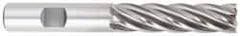OSG - 1-1/2", 4" LOC, 1-1/4" Shank Diam, 6-1/2" OAL, 6 Flute, Cobalt Square End Mill - Single End, TiCN Finish, Spiral Flute, 30° Helix, Centercutting, Right Hand Cut, Right Hand Flute, Series 546 - Benchmark Tooling