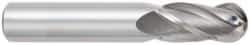 OSG - 1" Diam, 2-1/4" LOC, 4 Flute Solid Carbide Ball End Mill - TiCN Finish, Single End, 5" OAL, 1" Shank Diam, Spiral Flute - Benchmark Tooling