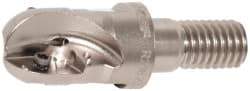 Seco - 1/2" Cut Diam, 0.43" Max Depth of Cut, 0.9" OAL, Indexable Ball Nose End Mill - M08 Modular Connection, R218.20 Toolholder, 218.20-0.250.R Insert - Benchmark Tooling