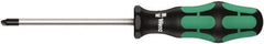 Wera - 3-1/8" Blade Length Tri-Point Screwdriver - 7" OAL - Benchmark Tooling