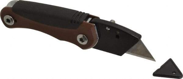 Paramount - Fixed Folding Utility Knife - 2-3/8" Blade, Molded Rubberized Handle, 1 Blade Included - Benchmark Tooling