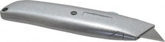 Paramount - Retractable Utility Knife - 2-3/8" Blade, Zinc Handle, 2 Blades Included - Benchmark Tooling