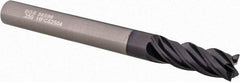 SGS - 1/4", 3/4" LOC, 1/4" Shank Diam, 2-1/2" OAL, 4 Flute, Solid Carbide Square End Mill - Single End, AlTiN Finish, Spiral Flute, Variable° Helix, Centercutting, Right Hand Cut, Right Hand Flute, Series Z1 - Benchmark Tooling