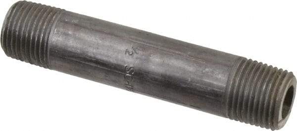 Value Collection - Schedule 160, 1/2" Diam x 4" Long Black Pipe Nipple - Threaded - Benchmark Tooling