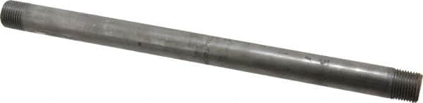 Value Collection - Schedule 160, 1/2" Diam x 12" Long Black Pipe Nipple - Threaded - Benchmark Tooling