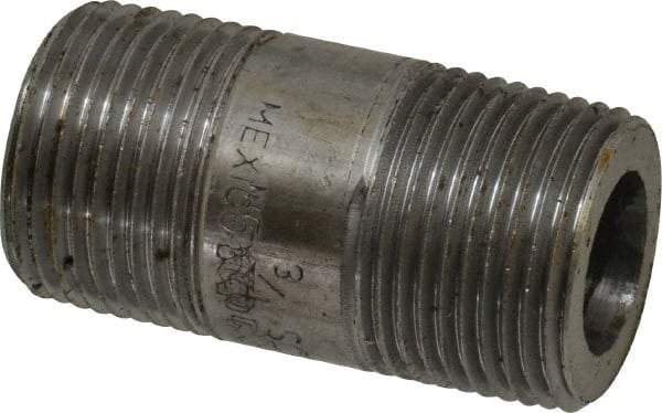 Value Collection - Schedule 160, 3/4" Diam x 2" Long Black Pipe Nipple - Threaded - Benchmark Tooling