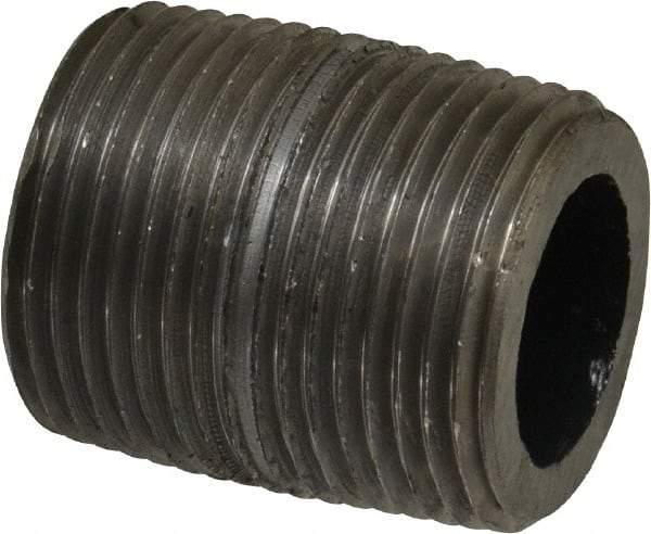 Value Collection - Schedule 160, 1" Diam Black Pipe Nipple - Threaded - Benchmark Tooling