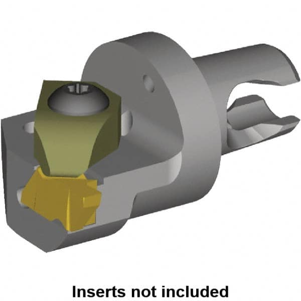 Kennametal - NG2L Insert, 20mm Head Length, Modular Grooving Cutting Unit Head - Right Hand Cut, System Size KM2016, Through Coolant, Series Micro Top Notch - Benchmark Tooling