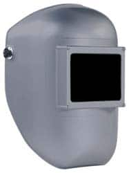 North - 5-1/4" Window Width x 4" Window Height, 10 Shade Fixed Front Welding Helmet - Gray Plastic - Benchmark Tooling