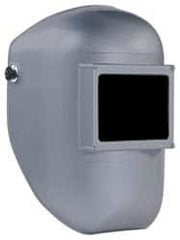 North - 5-1/4" Window Width x 4" Window Height, 10 Shade Fixed Front Welding Helmet - Gray Plastic - Benchmark Tooling