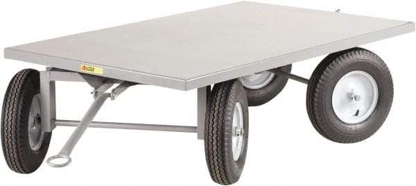 Little Giant - 2,000 Lb Capacity Steel Tracking Trailer - Steel Deck, 36" OAW, Mold On Rubber Casters - Benchmark Tooling