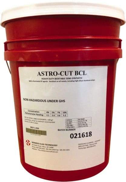 Monroe Fluid Technology - 5 Gal Pail Cutting & Grinding Fluid - Semisynthetic - Benchmark Tooling