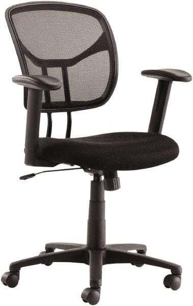 OIF - 41-1/8" High Task Chair - 25" Wide x 26" Deep, Mesh Seat, Black - Benchmark Tooling