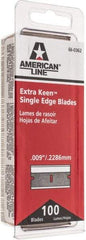 American Line - Knife Blades - .009" EXTRA KEEN 100PK SINGLE EDGE BLADE - Benchmark Tooling