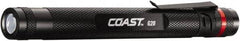 Coast Cutlery - White LED Bulb, 18 Lumens, Industrial/Tactical Flashlight - Black Aluminum Body, 2 AAA Batteries Included - Benchmark Tooling