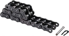 U.S. Tsubaki - 5/8" Pitch, ANSI 50, Solid Roller Chain - Chain No. 50, 6,505 Lb. Capacity, 0.4" Roller Diam, 3/8" Roller Width - Benchmark Tooling