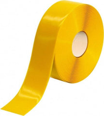 PRO-SAFE - Yellow Solid Color PVC Tape - 3" Wide x 100' Long x 50 mil Thick, General Traffic - Benchmark Tooling