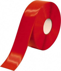 PRO-SAFE - Red Solid Color PVC Tape - 3" Wide x 100' Long x 50 mil Thick, General Traffic - Benchmark Tooling