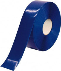 PRO-SAFE - Blue Solid Color PVC Tape - 3" Wide x 100' Long x 50 mil Thick, General Traffic - Benchmark Tooling