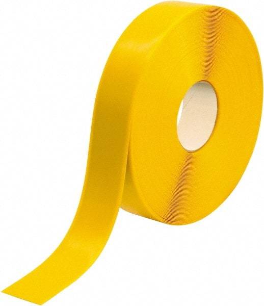 PRO-SAFE - Yellow Solid Color PVC Tape - 2" Wide x 100' Long x 50 mil Thick, General Traffic - Benchmark Tooling