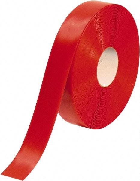 PRO-SAFE - Red Solid Color PVC Tape - 2" Wide x 100' Long x 50 mil Thick, General Traffic - Benchmark Tooling