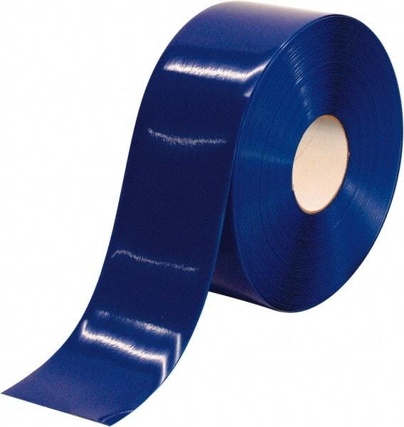 PRO-SAFE - Blue Solid Color PVC Tape - 4" Wide x 100' Long x 50 mil Thick, General Traffic - Benchmark Tooling