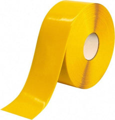 PRO-SAFE - Yellow Solid Color PVC Tape - 4" Wide x 100' Long x 50 mil Thick, General Traffic - Benchmark Tooling